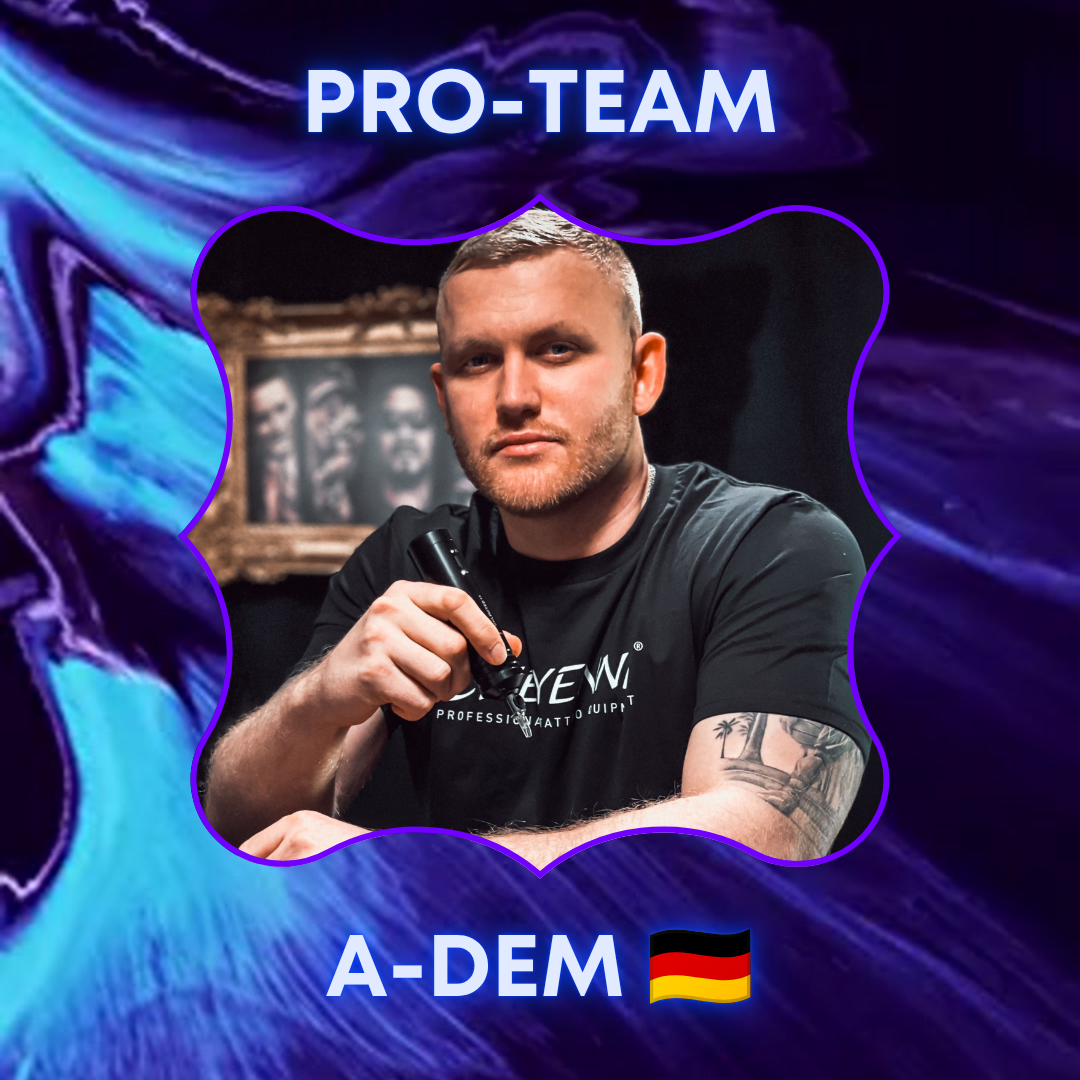 A-Dem, Black & Grey realism tattoo artist from Hamburg, Onyx Pro Team